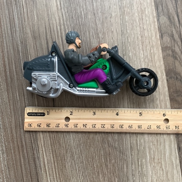 Cyborg ActionFigure Dr X Biker Riding Motorcycle Chopper vintage toy Nonworking - Picture 9 of 10